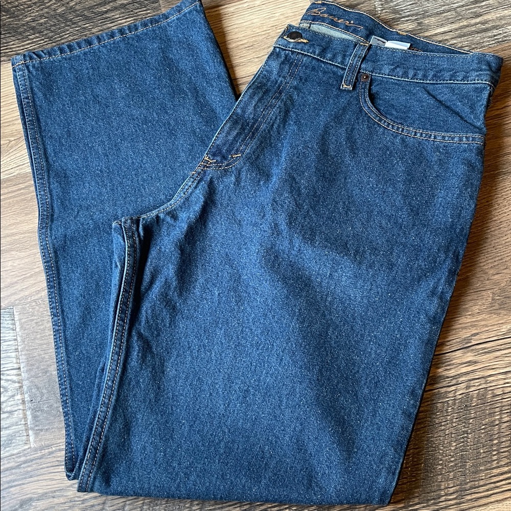 Eddie Bauer Relaxed Specially Dyed Dark Stonewashed Jeans 36 x 32